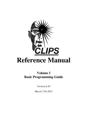 Reference Manual - SourceForge