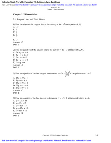 Calculus Single Variable Canadian 9th Edition Adams Test .