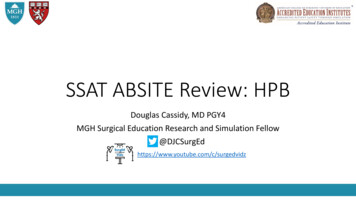 SSAT ABSITE Review: HPB