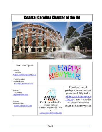 Coastal Carolina Chapter Of The Institute Of Internal .