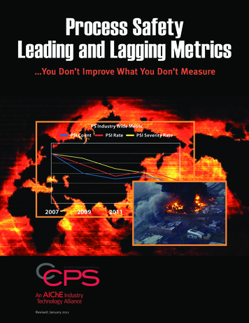 Process Safety Leading And Lagging Metrics