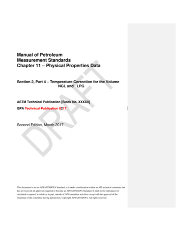 Manual Of Petroleum Measurement Standards Chapter 11 .