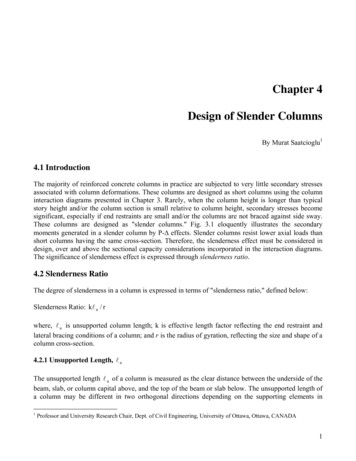 Chapter 4 Design Of Slender Columns