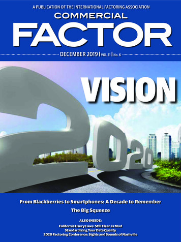 DECEMBER 2019 VISION - Factoring