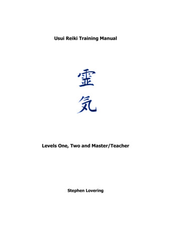 Usui Reiki Training Manual - Webs