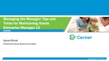 Managing The Manager: Tips And Tricks For Maintaining .