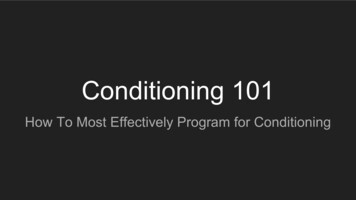 Conditioning 101 - Personal Training & Bootcamps