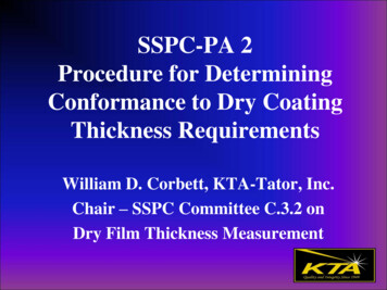 SSPC-PA 2 Procedure For Determining Conformance To Dry .