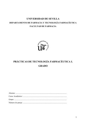 Cuaderno De Prácticas De Tecnología Farmacéutica I.