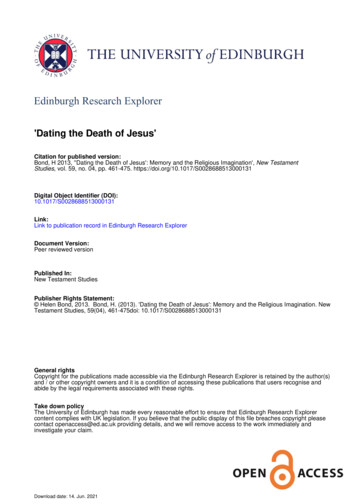 Edinburgh Research Explorer - University Of Edinburgh