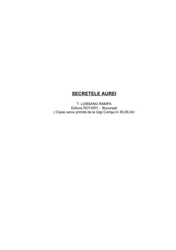 SECRETELE AUREI - Carti Gratis PDF