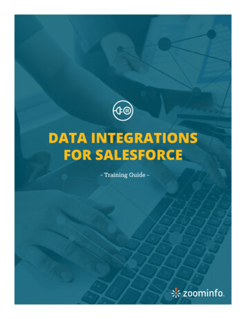 DATA INTEGRATIONS FOR SALESFORCE - ZoomInfo