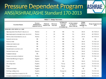 ANSI/ASHRAE/ASHE Standard 170 -2013