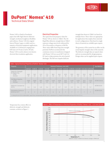 Nomex 410 - Technical Data Sheet - DuPont