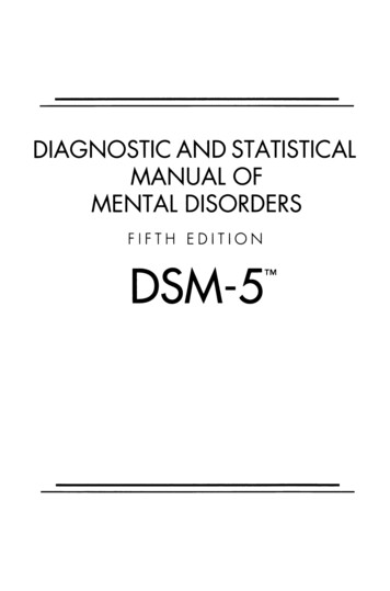FIFTH EDITION DSM-5 - River Dell