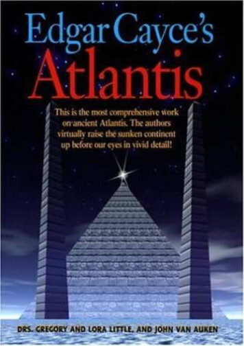 Cayce, Edgar - The Atlantis Readings