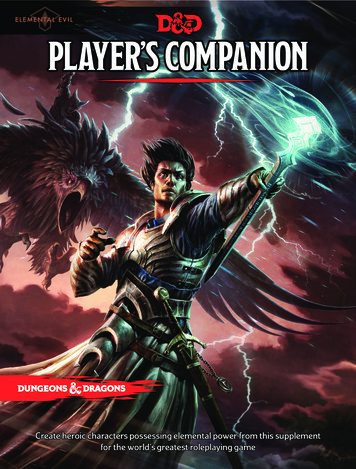 PLAYER’S COMPANION - Wizards
