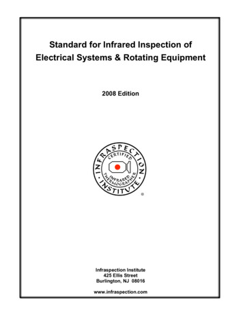 Standard For Infrared Inspection Of Electrical Systems .