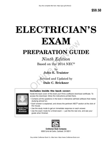 ELECTRICIAN’S EXAM - Craftsman Book