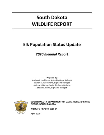 South Dakota WILDLIFE REPORT
