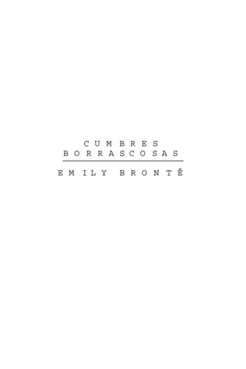 CUMBRES BORRASCOSAS EMILY BRONTË