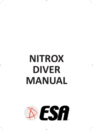 NITROX DIVER MANUAL - Esaweb 