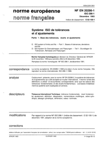 Système ISO De Tolérances Et D'ajustements