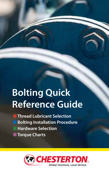 Bolting Quick Reference Guide - Chesterton