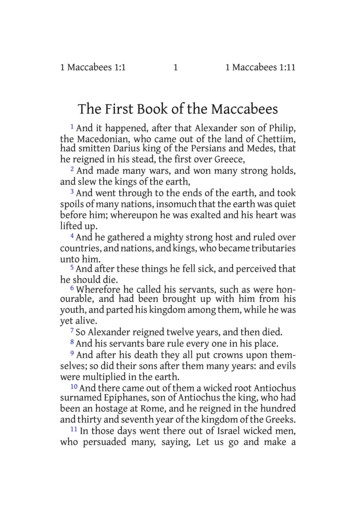 TheFirstBookoftheMaccabees - Read And The Holy Bible