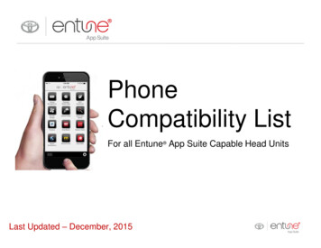Phone Compatibility List - Toyota