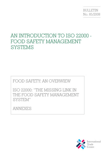 AN INTRODUCTION TO ISO 22000 - FOOD SAFETY 