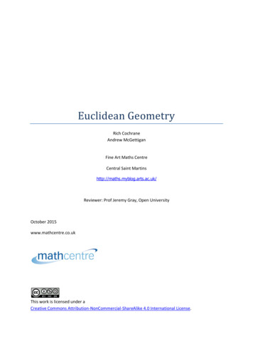 Euclidean Geometry - Mathcentre.ac.uk