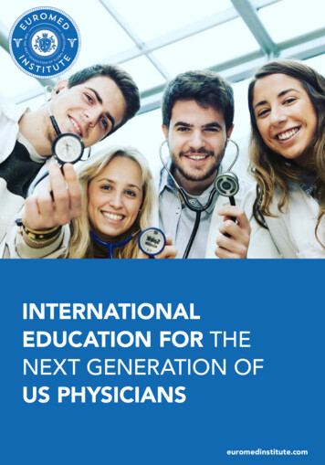 INTERNATIONAL EDUCATION FOR THE NEXT GENERATION OF