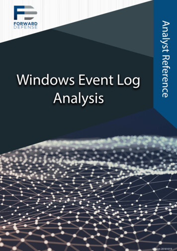 Windows Event Log Analyst Reference Analysis