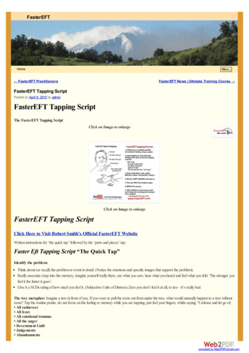 FasterEFT Tapping Script - Faster EFT Training Courses For .
