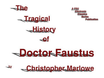 The Tragical History Of Doctor Faustus By Christopher Marlowe