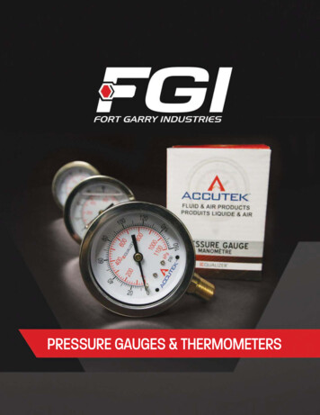 PRESSURE GAUGES & THERMOMETERS