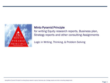 Minto Pyramid Principle For Writing Equity Research .