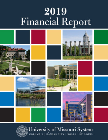 2019 Financial Report - University Of Missouri System