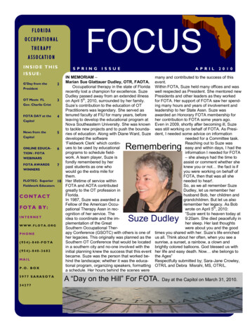 OCCUPATIONAL THERAPY FLORIDA FOCUS ASSOCATION