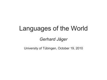 Languages Of The World - Uni-tuebingen.de