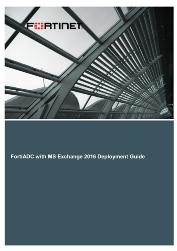 FortiADC With MS Exchange 2016 Deployment Guide
