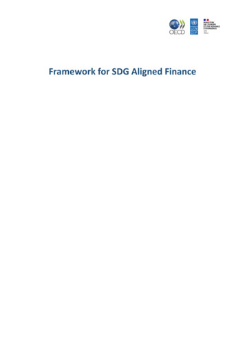 Framework For SDG Aligned Finance - OECD