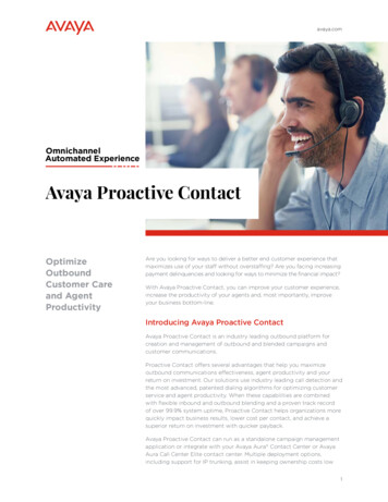 Avaya Proactive Contact