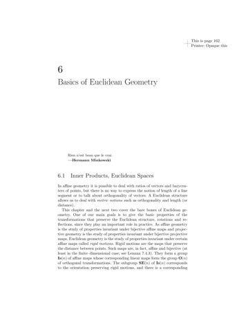 Basics Of Euclidean Geometry