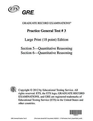 Large Print (18 Point) Edition Section 5—Quantitative .
