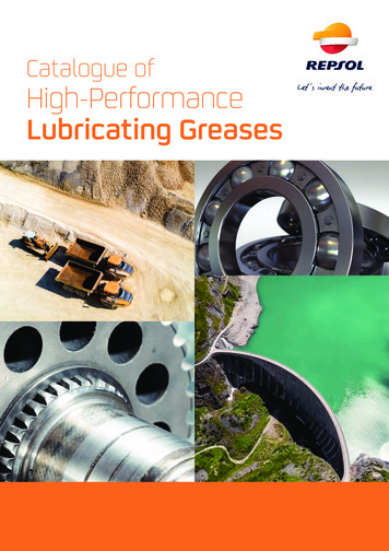 High-performance Lubricating Greases Catalog