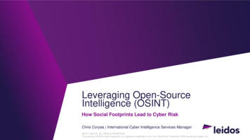 Leveraging Open-Source Intelligence (OSINT)