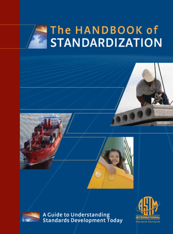 The HANDBOOK Of STANDARDIZATION - ASTM