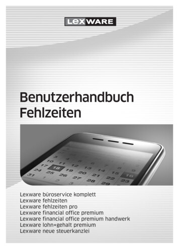 Benutzerhandbuch Fehlzeiten - Lexware